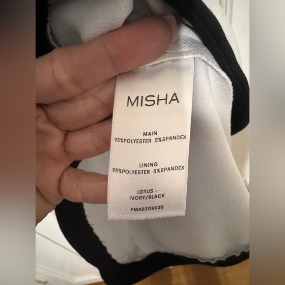 MISHA COLLECTION Lotus Two-Tone Cutout Dress - Picture 7 of 7